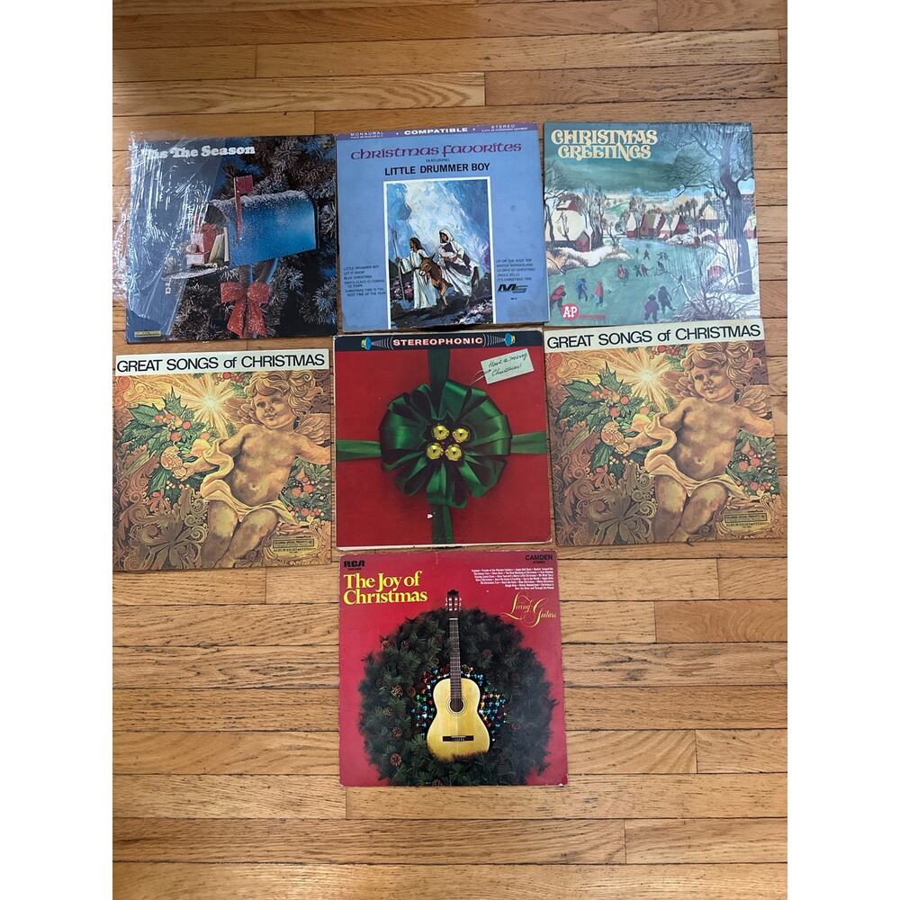 Vintage Christmas Vinyl Record Lot Xmas LP Albums Holiday Music Carols